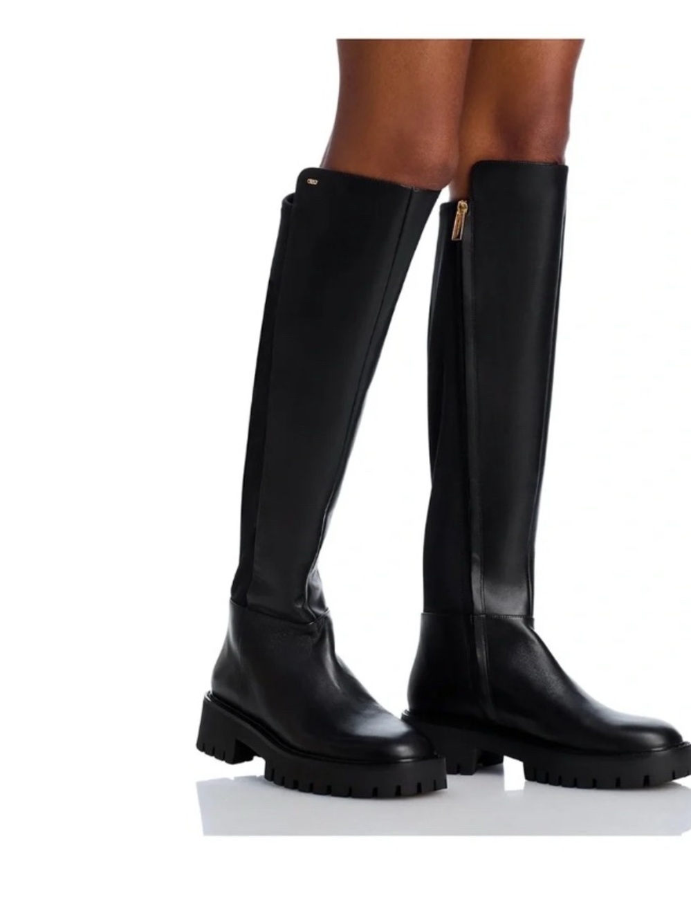 Michael Kors Ridley Black Lug Sole Boots SZ 8.5 NWT